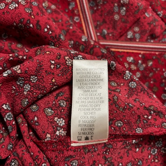 MAX STUDIO | Beautiful Red Floral Boho Tiered Dress size Small - Picture 10 of 12